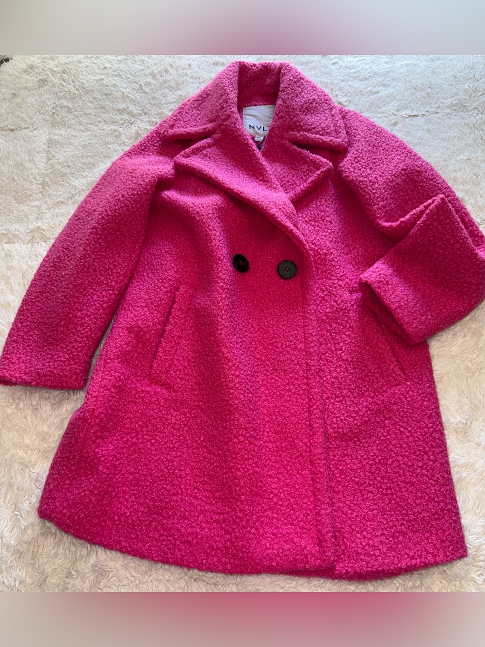 Oversized Coat in Hot Pink